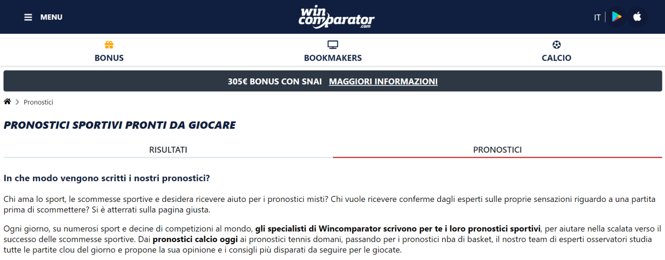 Migliori siti pronostici sportivi | Aprile 2024